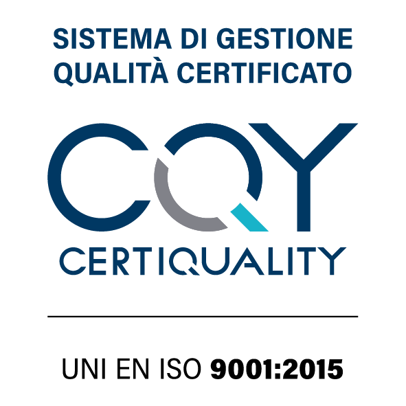 Azienda con Sistema di Gestione Qualità uni EN ISO 9001:2015 Certificato da Certiquality