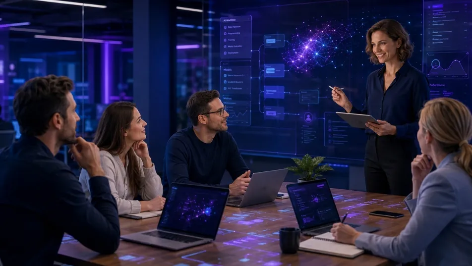 Partecipante in aula durante un corso di Intelligenza Artificiale